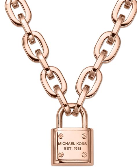 michael kors rose gold lock necklace|Michael Kors rose gold aviators.